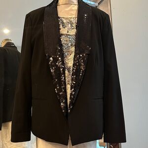 Michael Kors Black Sequin Blazer